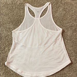 Lululemon sheer white tank top, size 4